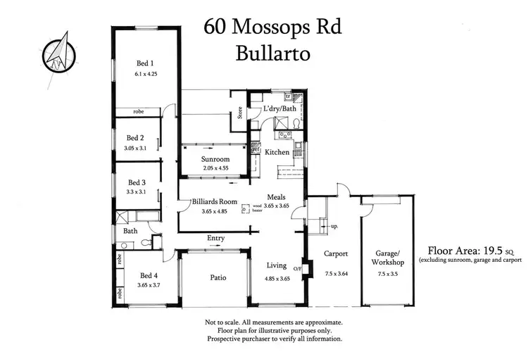 Floorplan of Homely house listing, 60 Mossops Road, Bullarto VIC 3461