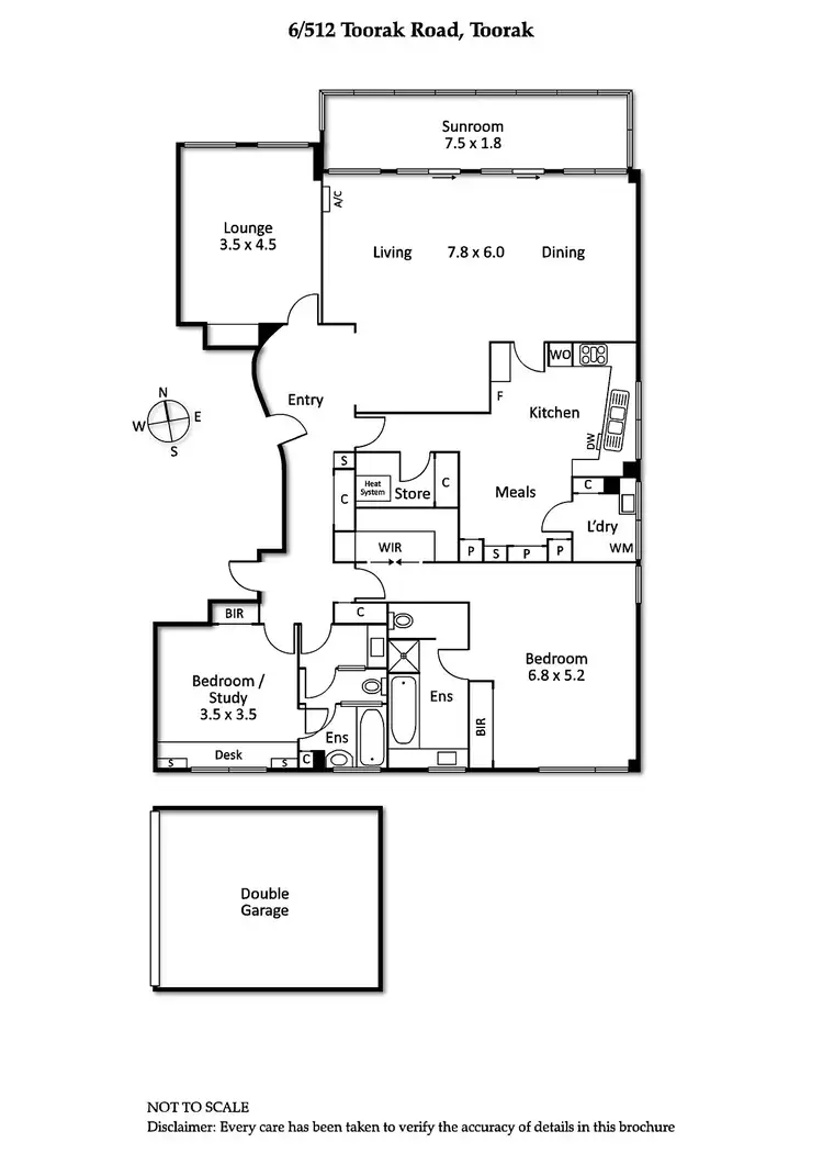 Floorplan of Homely apartment listing, 6/512 Toorak Road, Toorak VIC 3142