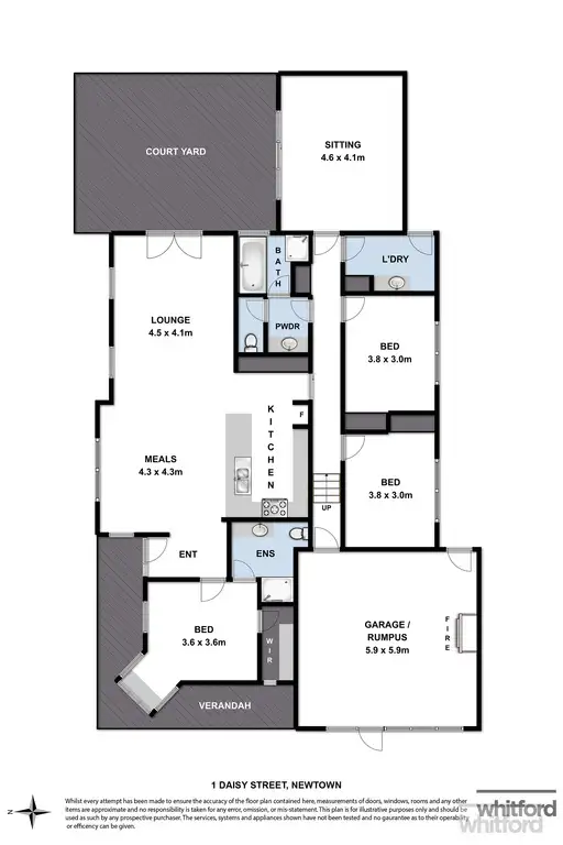 Floorplan of Homely house listing, 1 Daisy Street, Newtown VIC 3220