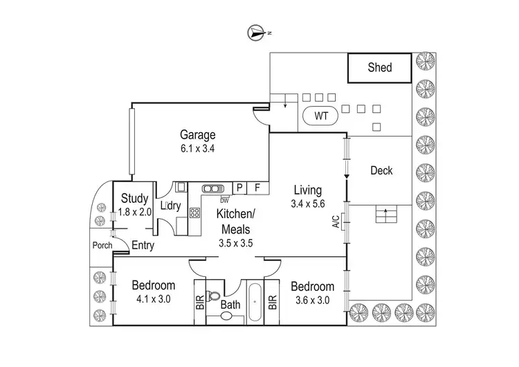 Floorplan of Homely unit listing, 4/152 Hawdon Street, Heidelberg VIC 3084