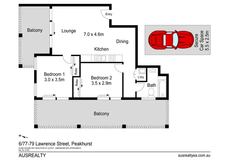Floorplan of Homely apartment listing, 6/77-79 Lawrence Street, Peakhurst NSW 2210