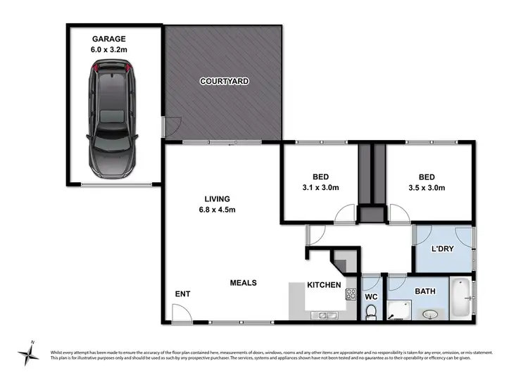 Floorplan of Homely unit listing, 3/36 Mulquiney Crescent, Highton VIC 3216
