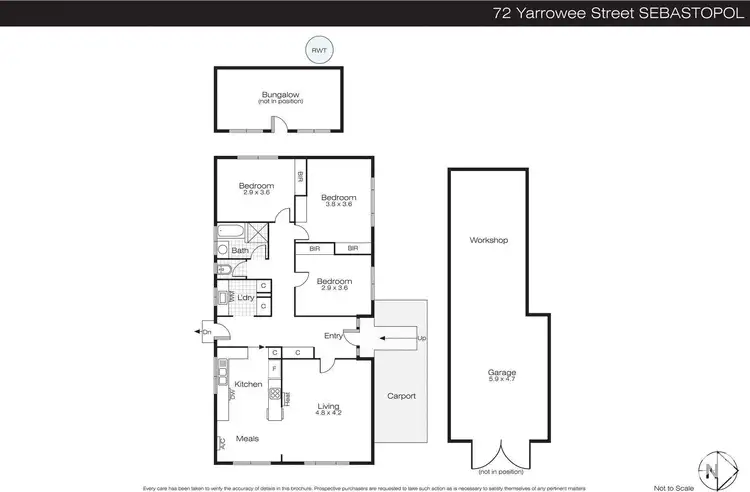 Floorplan of Homely house listing, 72 Yarrowee Street, Sebastopol VIC 3356