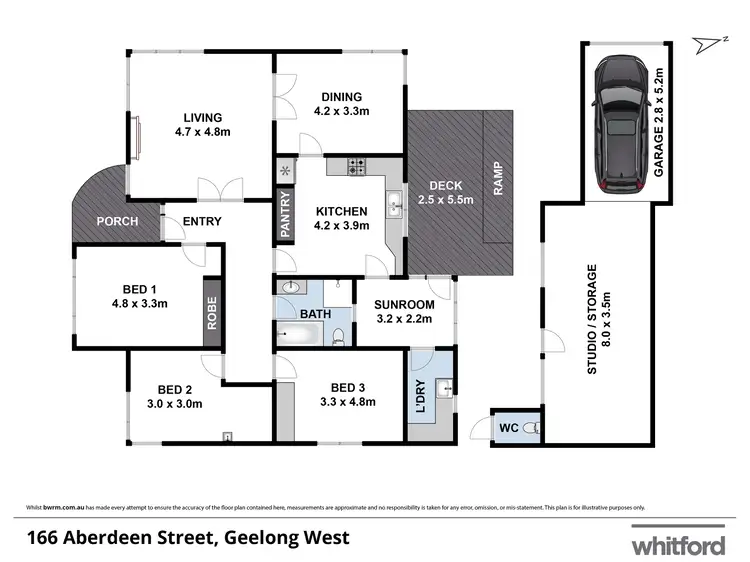 Floorplan of Homely house listing, 166 Aberdeen Street, Geelong West VIC 3218