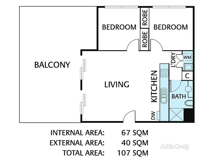 Floorplan of Homely apartment listing, 416/193-195 Springvale Road, Nunawading VIC 3131