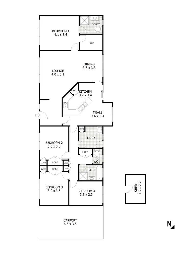 Floorplan of Homely house listing, 2 Stafford Street, Broadford VIC 3658
