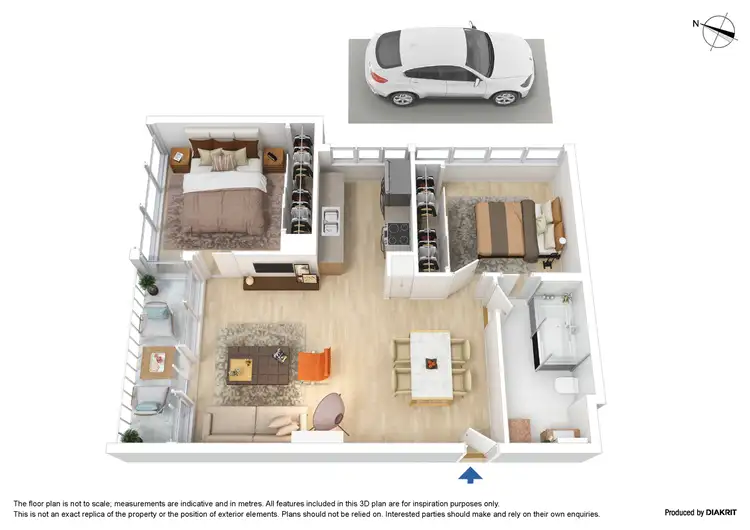 Floorplan of Homely apartment listing, 1609/668 Bourke Street, Melbourne VIC 3000