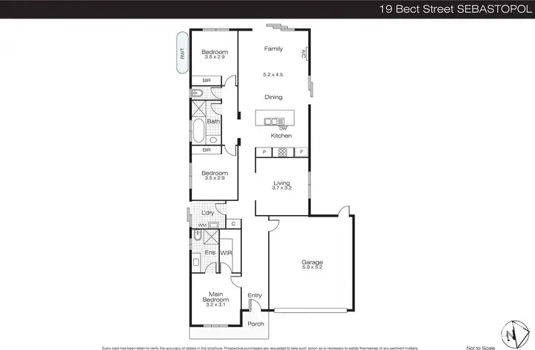 Floorplan of Homely house listing, 19 Bect Street, Sebastopol VIC 3356