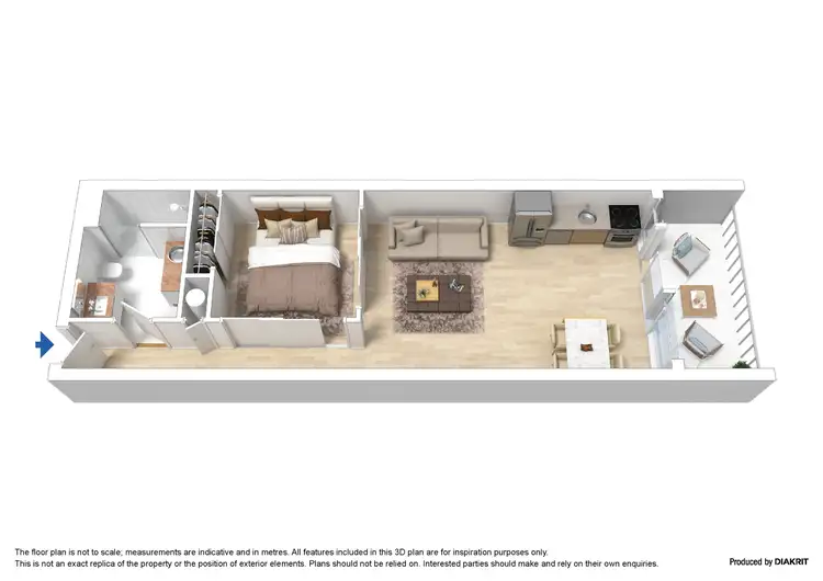 Floorplan of Homely apartment listing, 1021/555 Flinders Street, Melbourne VIC 3000