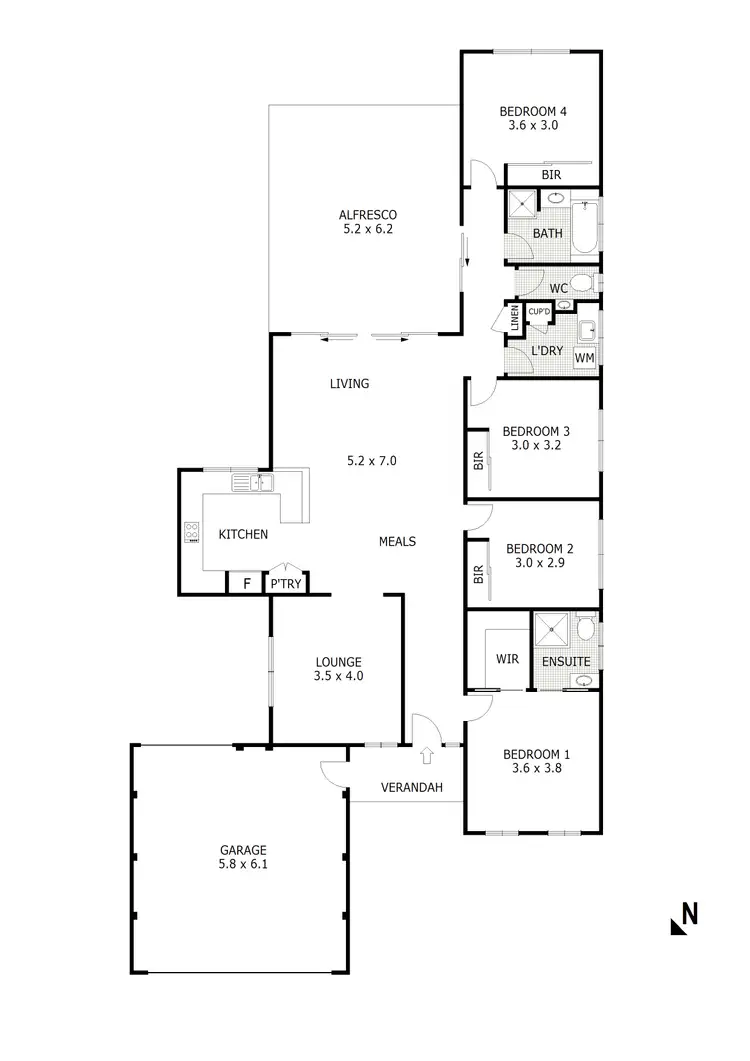 Floorplan of Homely house listing, 2 Grange Drive, Broadford VIC 3658