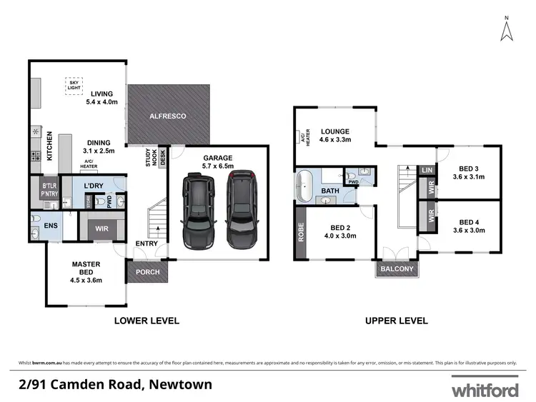 Floorplan of Homely townhouse listing, 2/91 Camden Road, Newtown VIC 3220