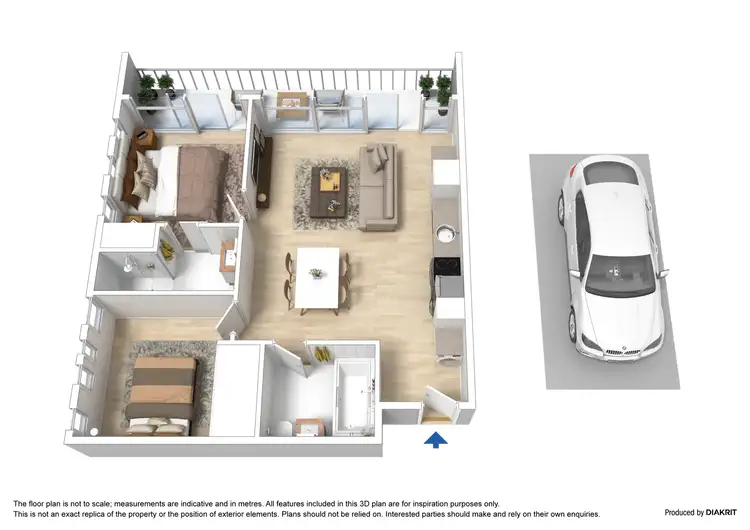 Floorplan of Homely apartment listing, 1209/152 Sturt Street, Southbank VIC 3006
