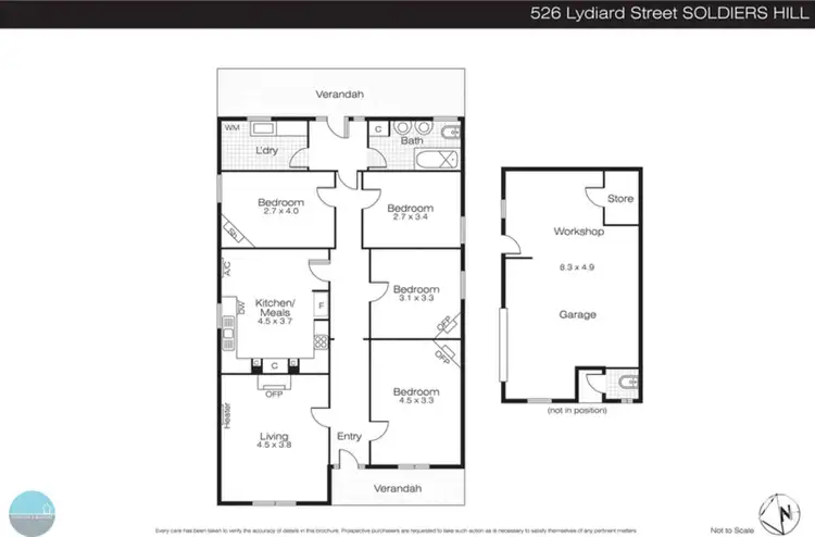 Floorplan of Homely house listing, 526 Lydiard Street, Soldiers Hill VIC 3350