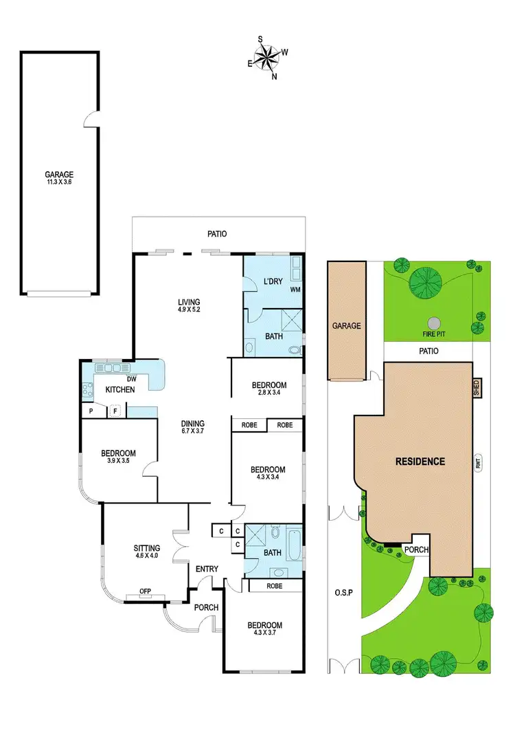 Floorplan of Homely house listing, 34 Patterson Road, Bentleigh VIC 3204
