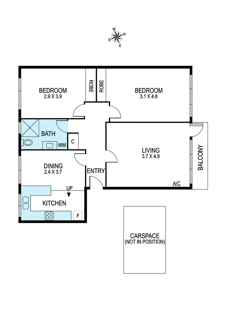 Floorplan of Homely apartment listing, 2/13 Phillip Street, Bentleigh VIC 3204