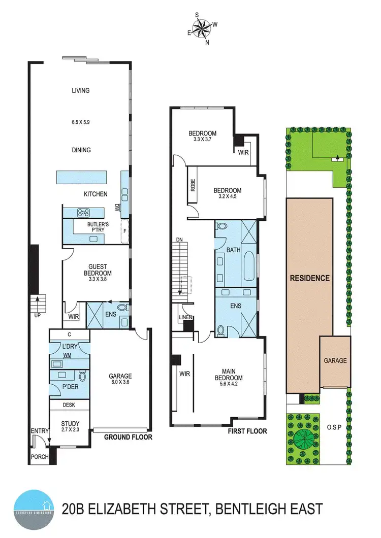 Floorplan of Homely townhouse listing, 20A Elizabeth Street, Bentleigh East VIC 3165