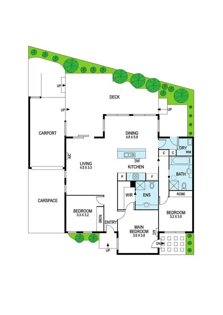 Floorplan of Homely townhouse listing, 2/7 Hopkins Street, Mckinnon VIC 3204