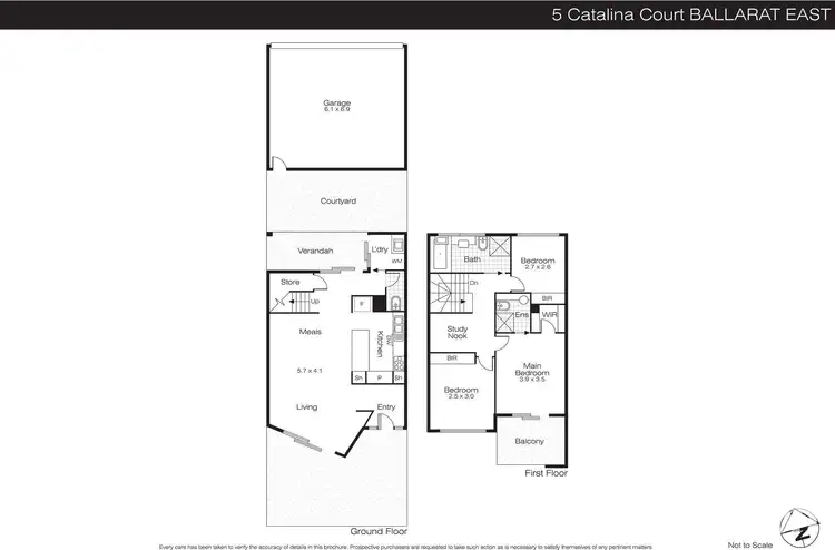 Floorplan of Homely house listing, 5 Catalina Court, Ballarat East VIC 3350
