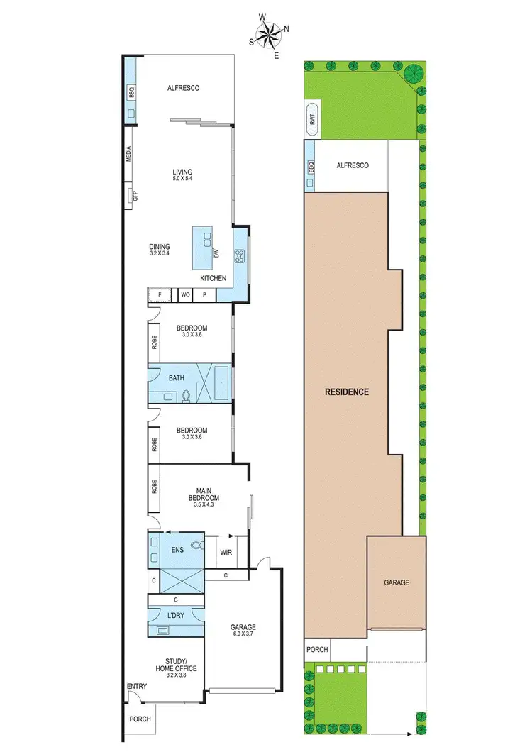 Floorplan of Homely townhouse listing, 1c Loranne Street, Bentleigh VIC 3204