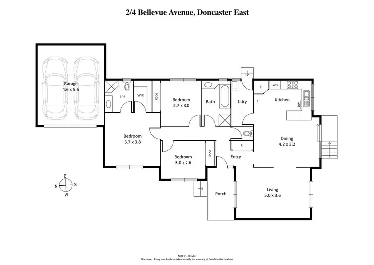 Floorplan of Homely unit listing, 2/2-4 Bellevue Avenue, Doncaster East VIC 3109