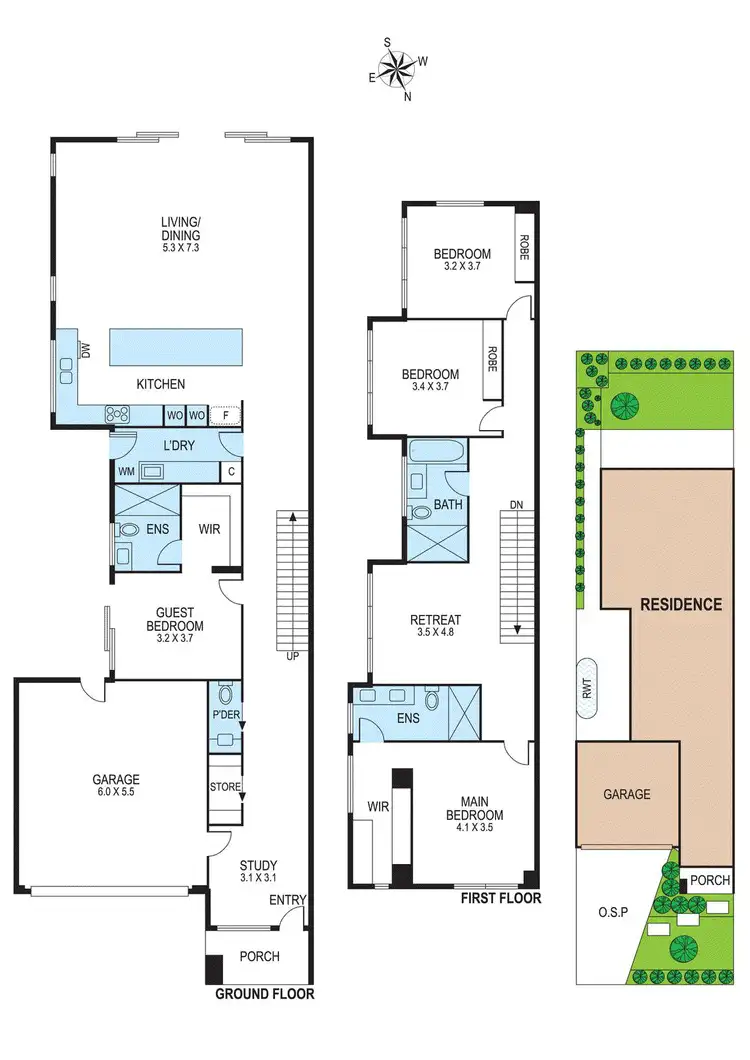 Floorplan of Homely townhouse listing, 18B Waratah Street, Bentleigh East VIC 3165
