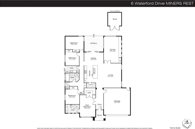 Floorplan of Homely house listing, 6 Waterford Drive, Miners Rest VIC 3352
