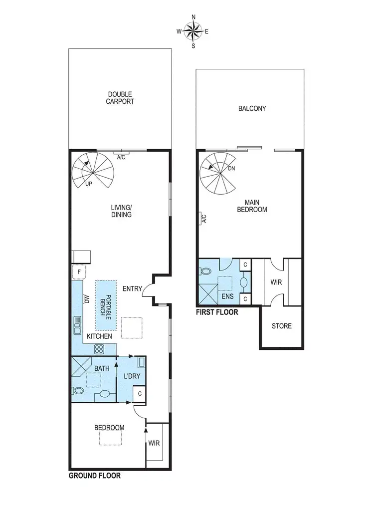 Floorplan of Homely townhouse listing, 93A Orange Street, Bentleigh East VIC 3165