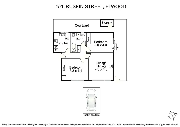 Floorplan of Homely apartment listing, 4/26 Ruskin Street, Elwood VIC 3184