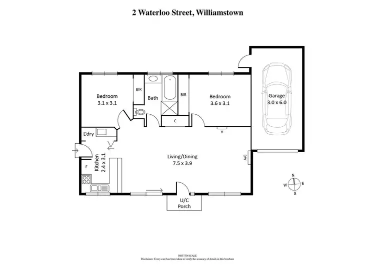 Floorplan of Homely unit listing, 2 Waterloo Street, Williamstown VIC 3016