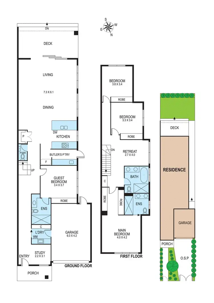 Floorplan of Homely townhouse listing, 58A Latham Street, Bentleigh East VIC 3165