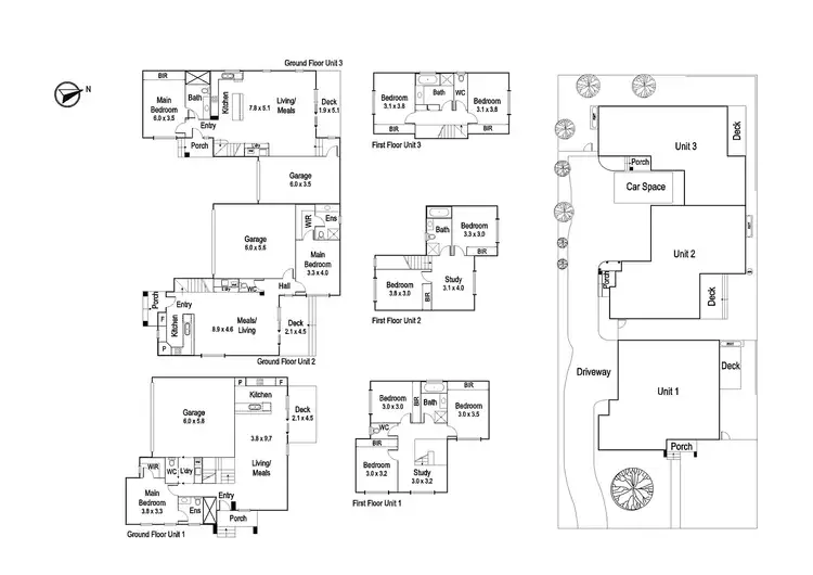 Floorplan of Homely townhouse listing, 3/109 Ellesmere Parade, Rosanna VIC 3084