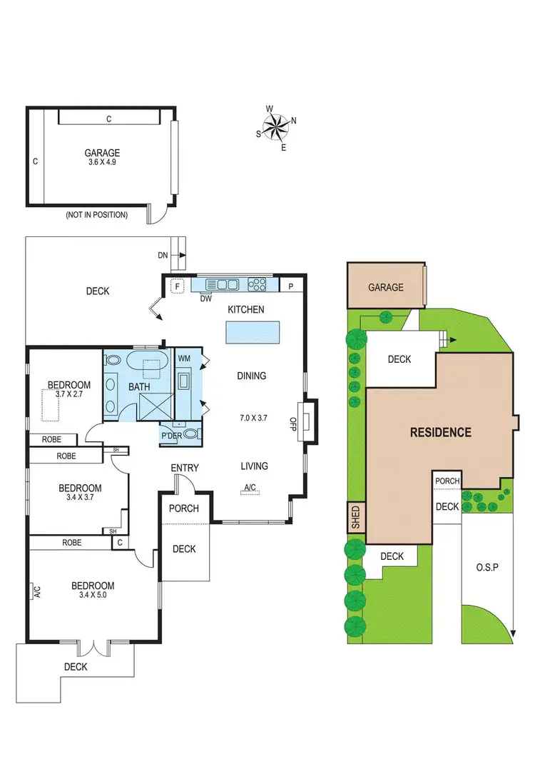 Floorplan of Homely townhouse listing, 1/121 Tambet Street, Bentleigh East VIC 3165