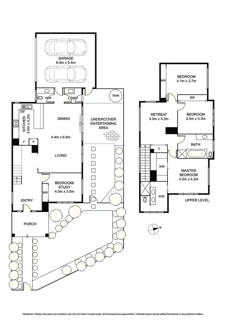 Floorplan of Homely townhouse listing, 1/45 South Avenue, Bentleigh VIC 3204