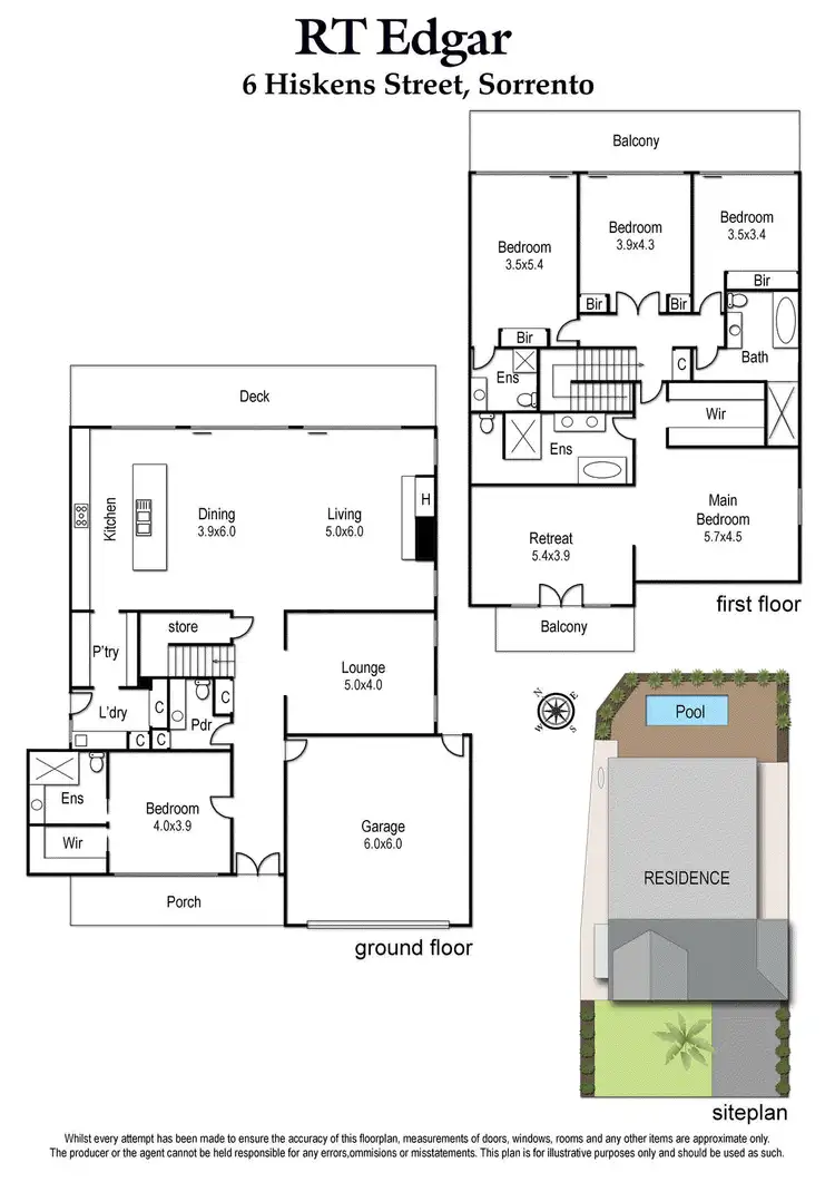 Floorplan of Homely house listing, 6 Hiskens Street, Sorrento VIC 3943