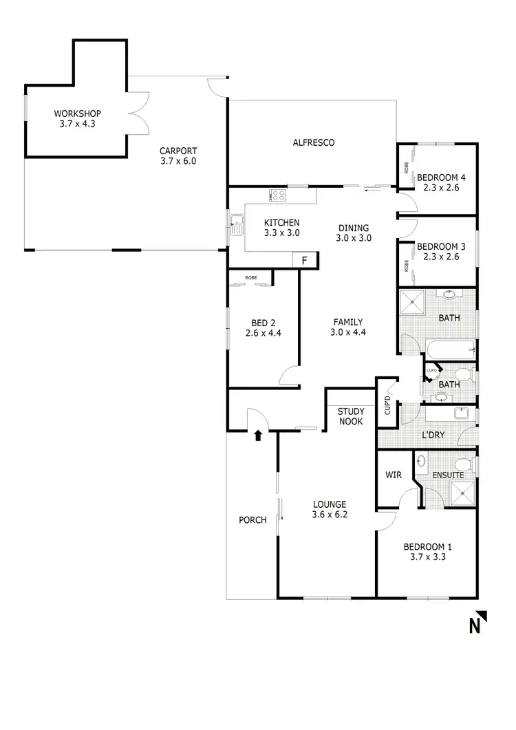 Floorplan of Homely house listing, 59 Piper Street, Broadford VIC 3658