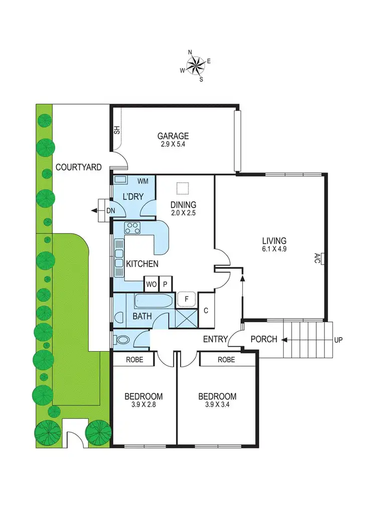 Floorplan of Homely unit listing, 2/7 Oakleigh Road, Carnegie VIC 3163