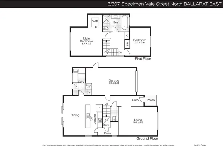 Floorplan of Homely townhouse listing, 3/307 Specimen Vale, Ballarat East VIC 3350