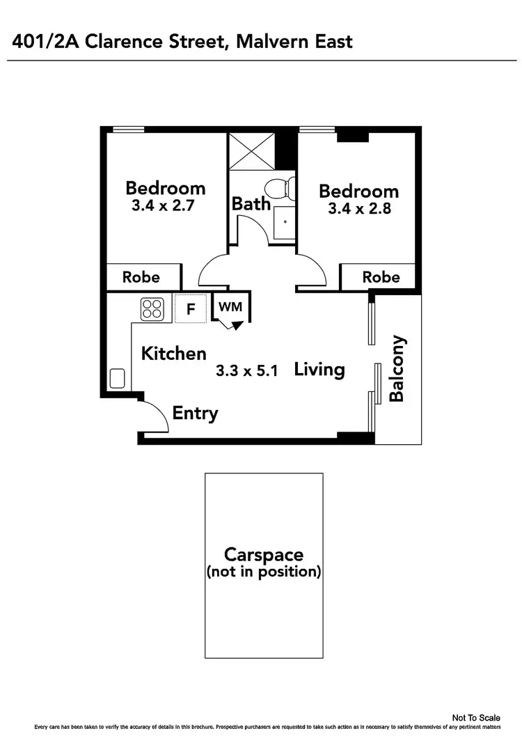 Floorplan of Homely apartment listing, 401/2A Clarence Street, Malvern East VIC 3145