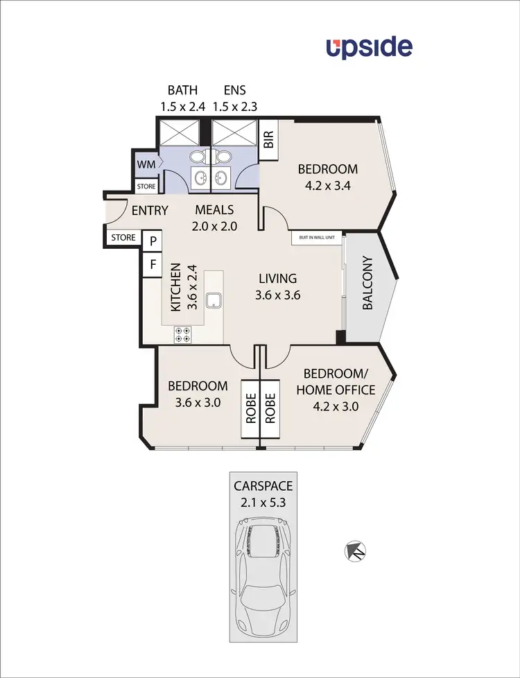 Floorplan of Homely unit listing, 2807/442 Elizabeth Street, Melbourne VIC 3000