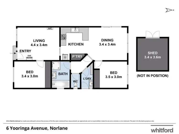 Floorplan of Homely house listing, 6 Yooringa Avenue, Norlane VIC 3214