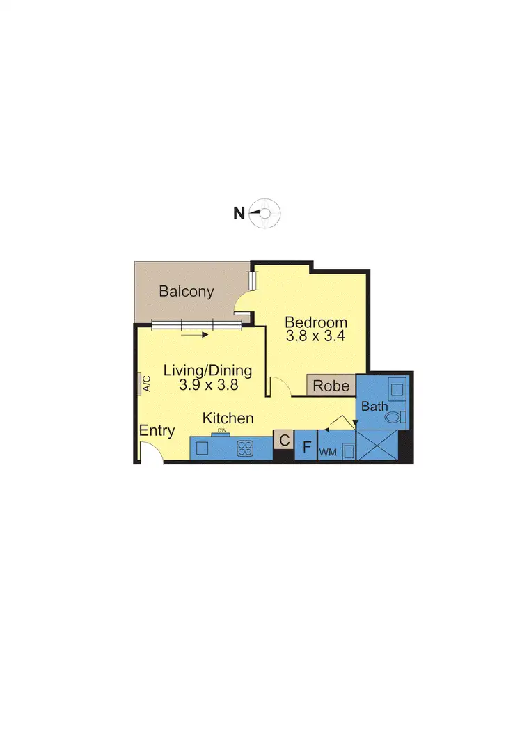 Floorplan of Homely apartment listing, 406/771 Toorak Road, Hawthorn East VIC 3123