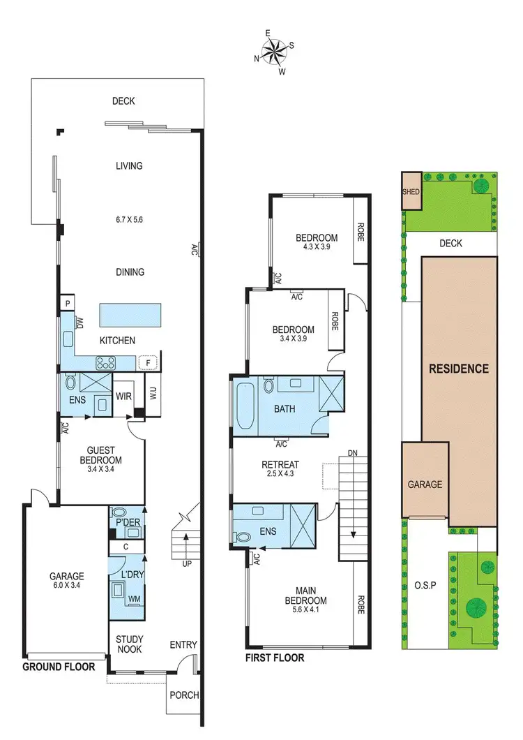 Floorplan of Homely townhouse listing, 61a Belsize Avenue, Carnegie VIC 3163