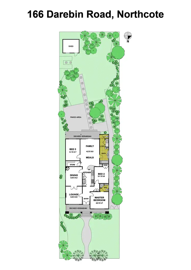 Floorplan of Homely house listing, 166 Darebin Road, Northcote VIC 3070