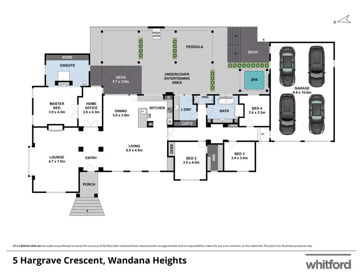 Floorplan of Homely house listing, 5 Hargrave Crescent, Wandana Heights VIC 3216