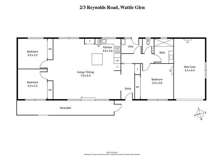 Floorplan of Homely unit listing, 2/3 Reynolds Road, Wattle Glen VIC 3096