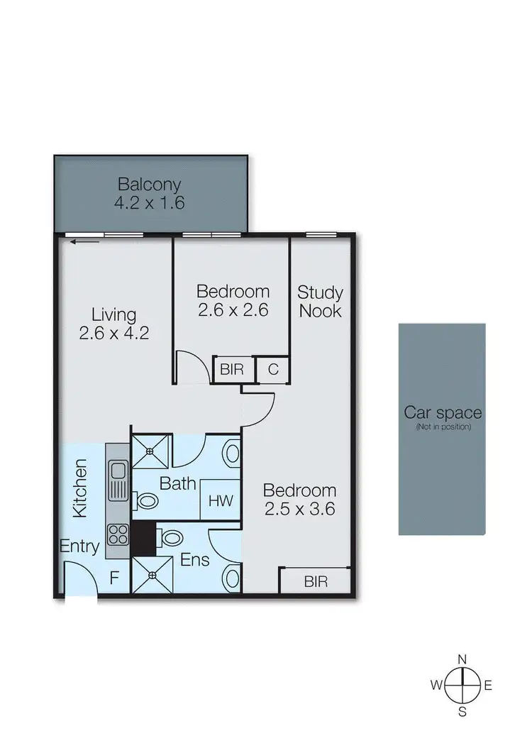 Floorplan of Homely apartment listing, 221/662 Blackburn Road, Notting Hill VIC 3168