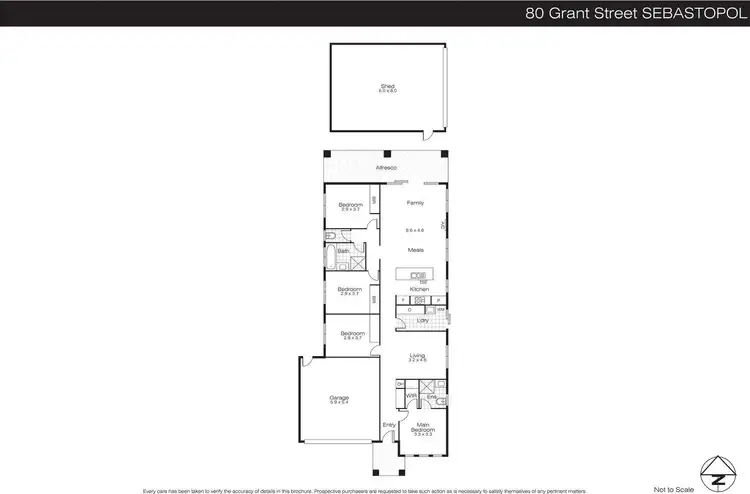 Floorplan of Homely house listing, 80 Grant Street, Sebastopol VIC 3356