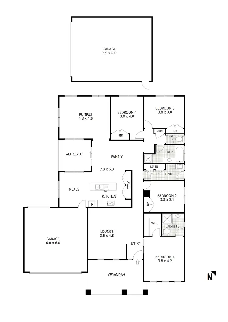 Floorplan of Homely house listing, 58 Golf Links Drive, Beveridge VIC 3753
