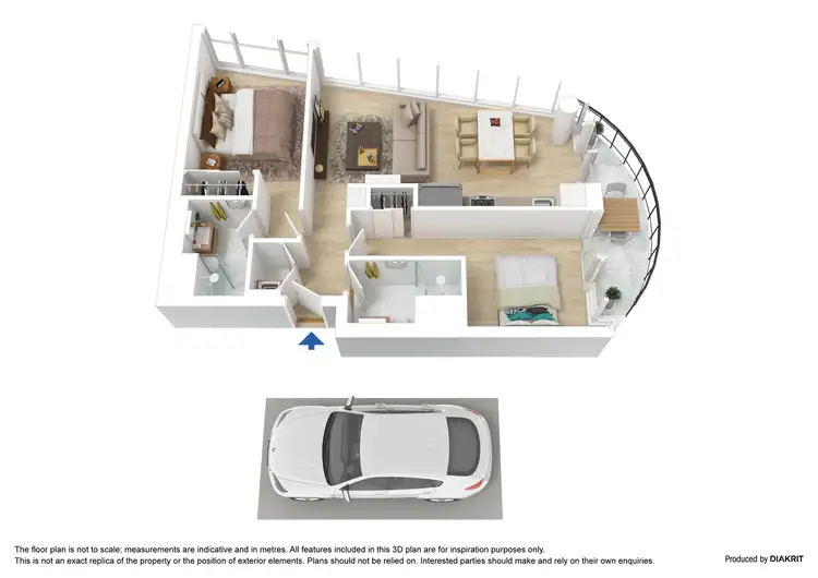 Floorplan of Homely apartment listing, 1503N/889 Collins Street, Docklands VIC 3008