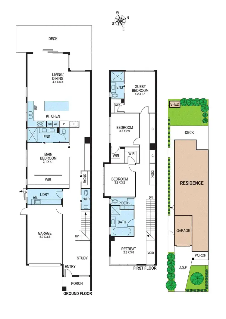 Floorplan of Homely townhouse listing, 5A Kurrajong Street, Bentleigh East VIC 3165